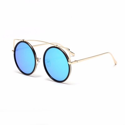 Women's Designer Oversized Cat Eye Sun Glasses - BLUE